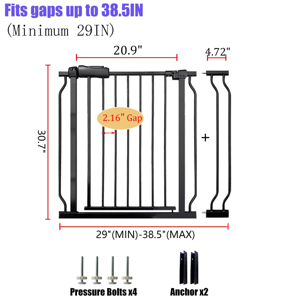 Vothco gate with 180-degree two-way opening for easy access and flexible placement.