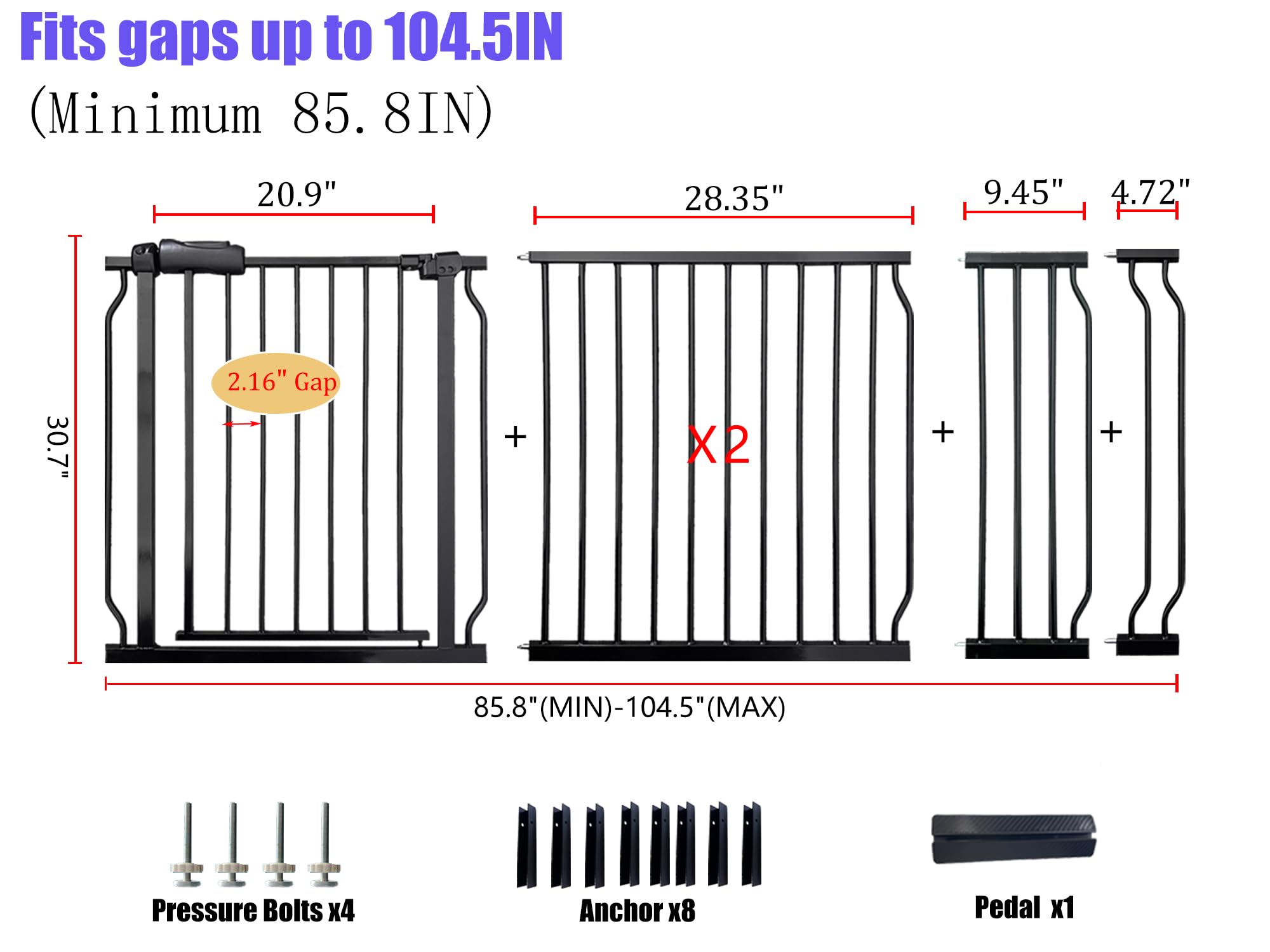 Vothco pressure-mounted gate demonstrates tool-free installation in minutes.
