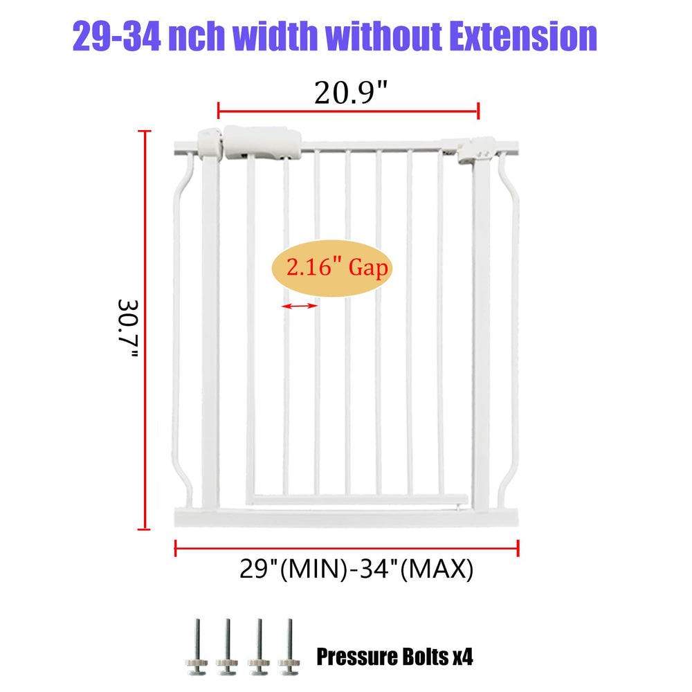 Vothco Walk Through Gate open, easy one-handed operation with double-lock safety
