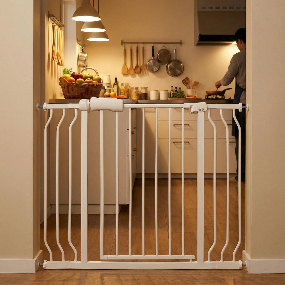 Vothco Walk Through Gate in a wide doorway for easy access and safety