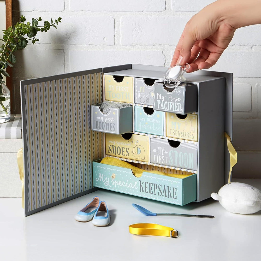 Votum keepsake box gender-neutral colors complement any nursery