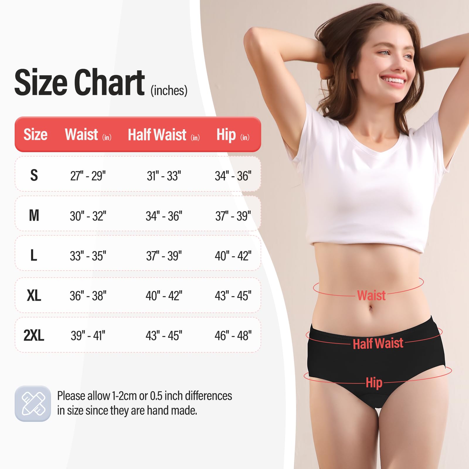 VOXSHE discreet black underwear blends with wardrobe for subtle coverage