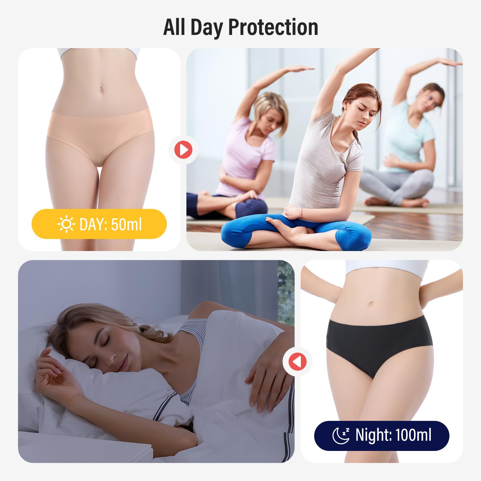 VOXSHE breathable-fit underwear highlighting comfortable, regular underwear look.