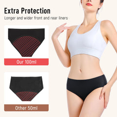 VOXSHE women's underwear back view shows leak-proof edges for secure fit