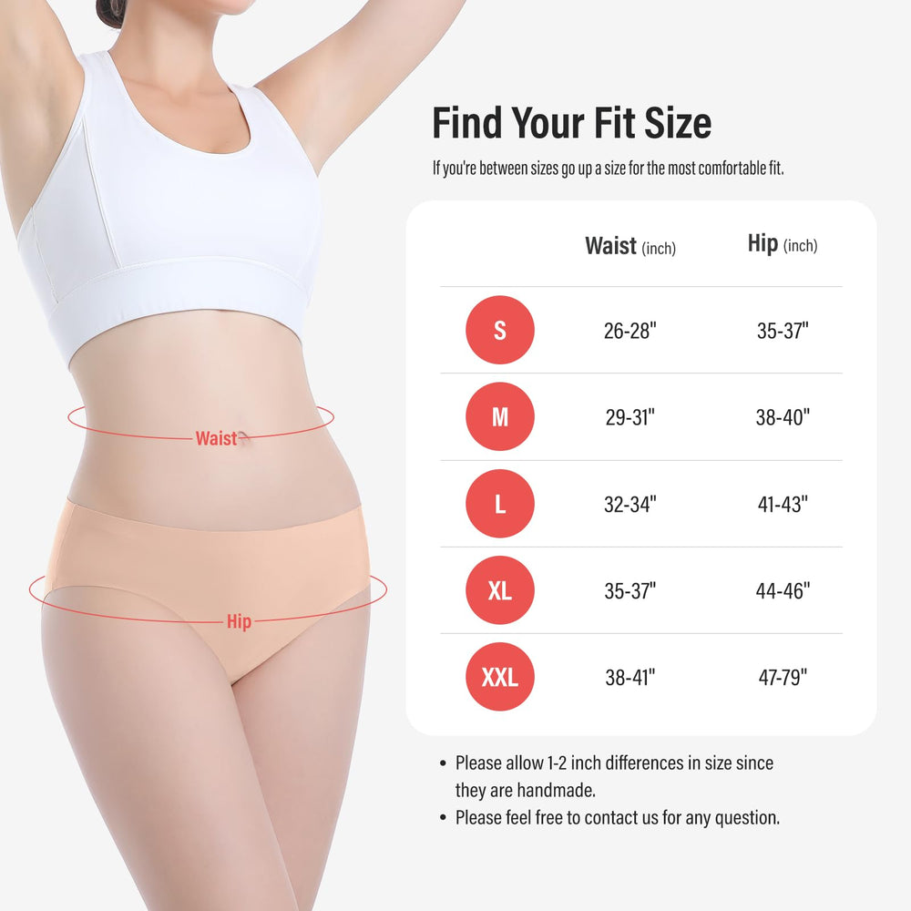 VOXSHE two-pack underwear in black and beige for daily protection