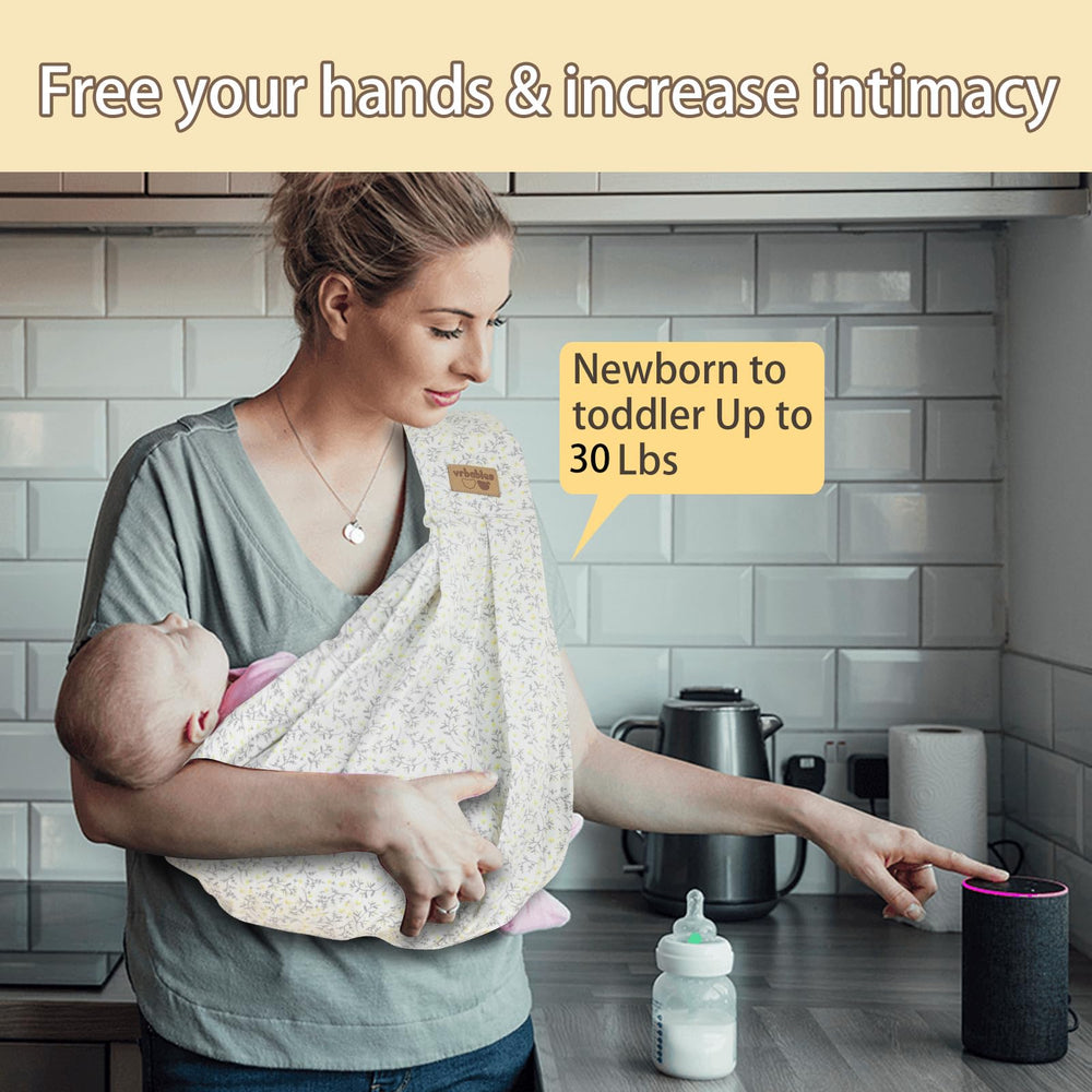 Vrbabies baby sling newborn horizontal carry for tiny infants