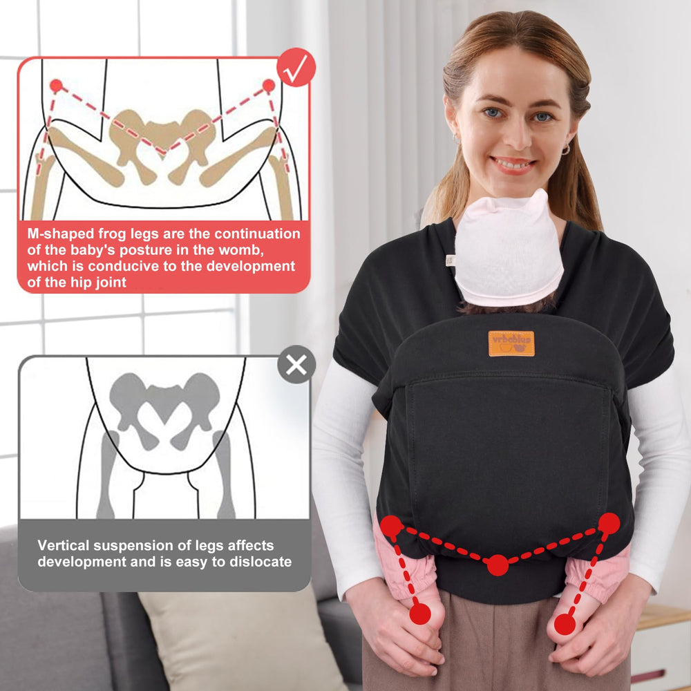 vrbabies ergonomic back design supports wearer and reduces shoulder strain
