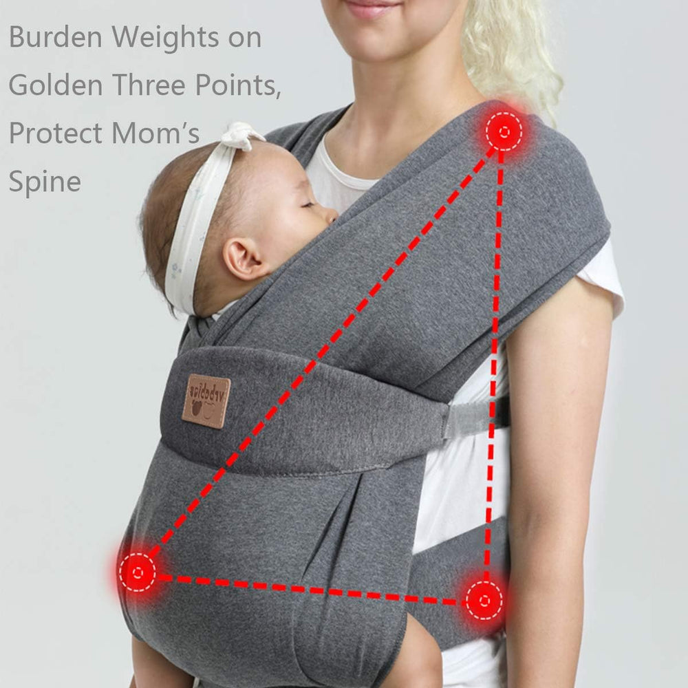 vrbabies baby wrap ergonomic back support reduces shoulder strain during extended wear