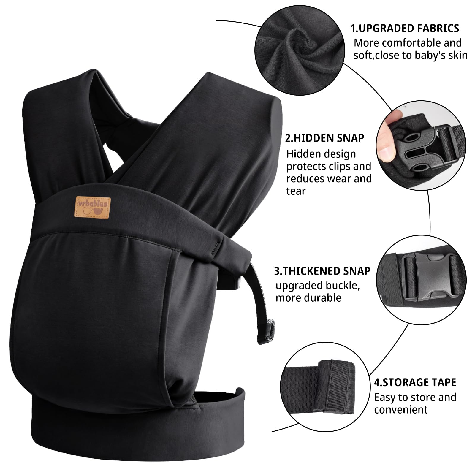 vrbabies promotes bonding through eye contact and chest-to-chest carrying