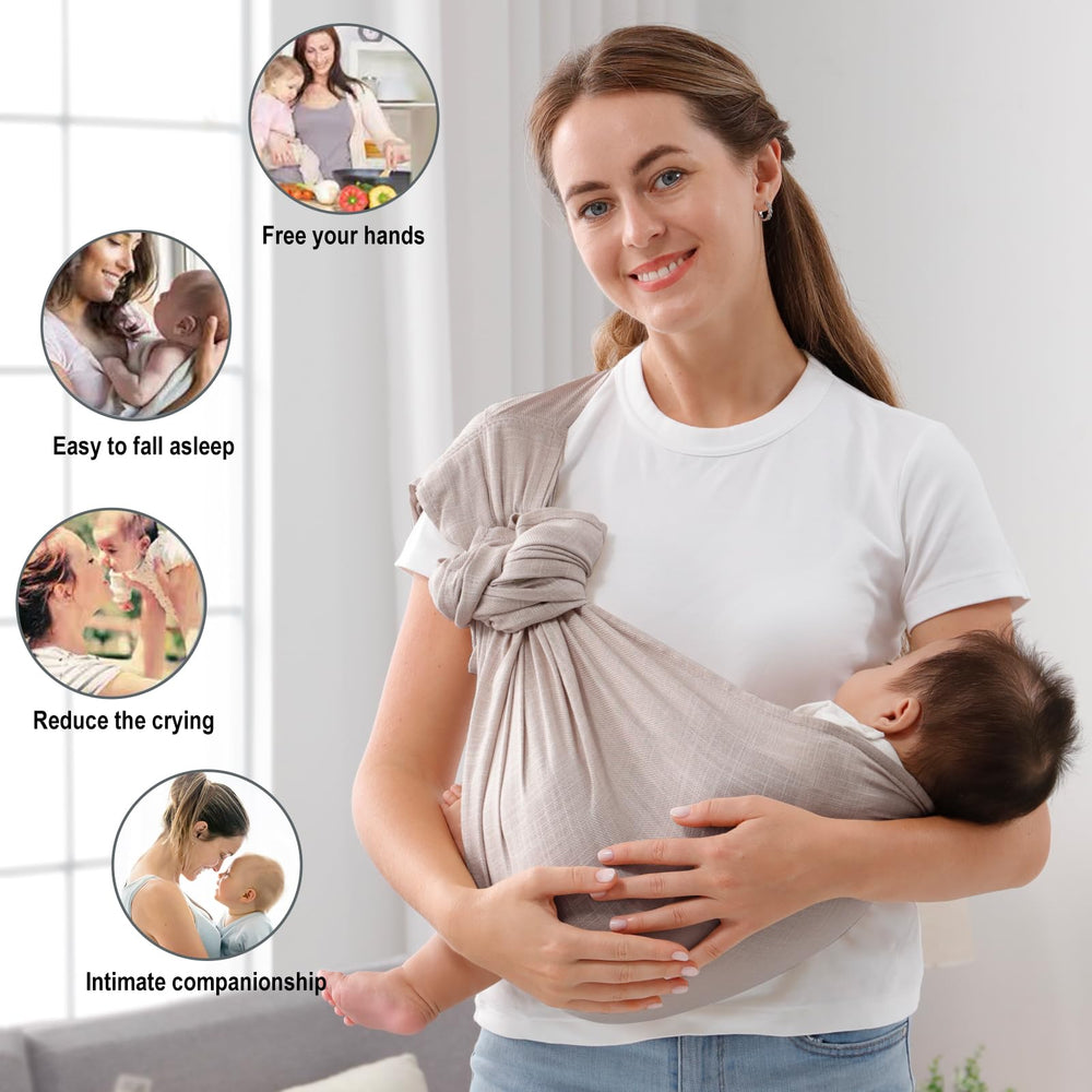 vrbabies Front carry with baby in comfy tummy-to-tummy position.