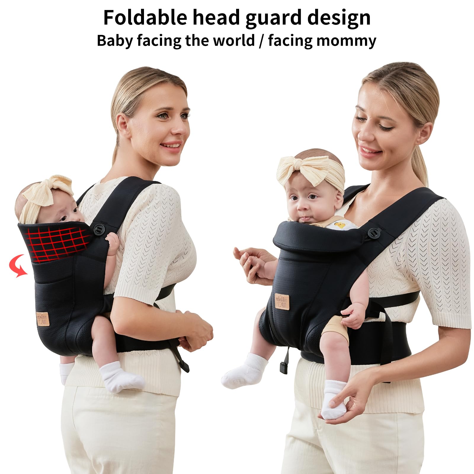 vrbabies new upgrade ergonomic baby carrier easy breastfeeding on the go