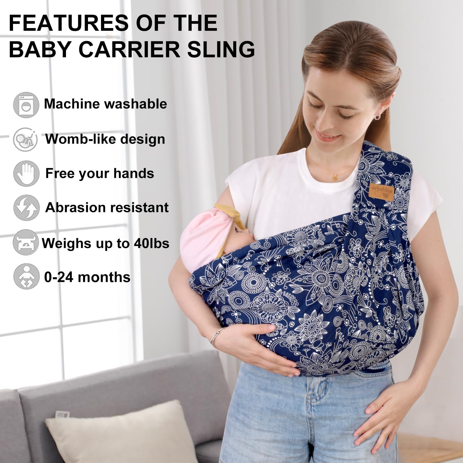 VRBabies Soft Cotton Wrap feels breathable and gentle on skin.