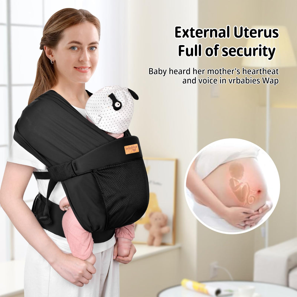The vrbabies wrap y-shape-back-support enhances stability during use.