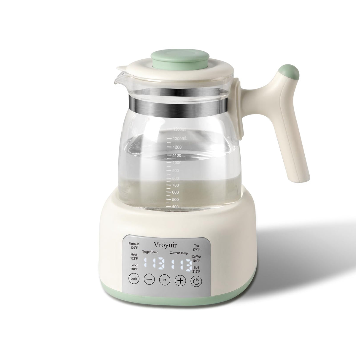 Vroyuir instant baby water warmer with glass tank for rapid bottle prep