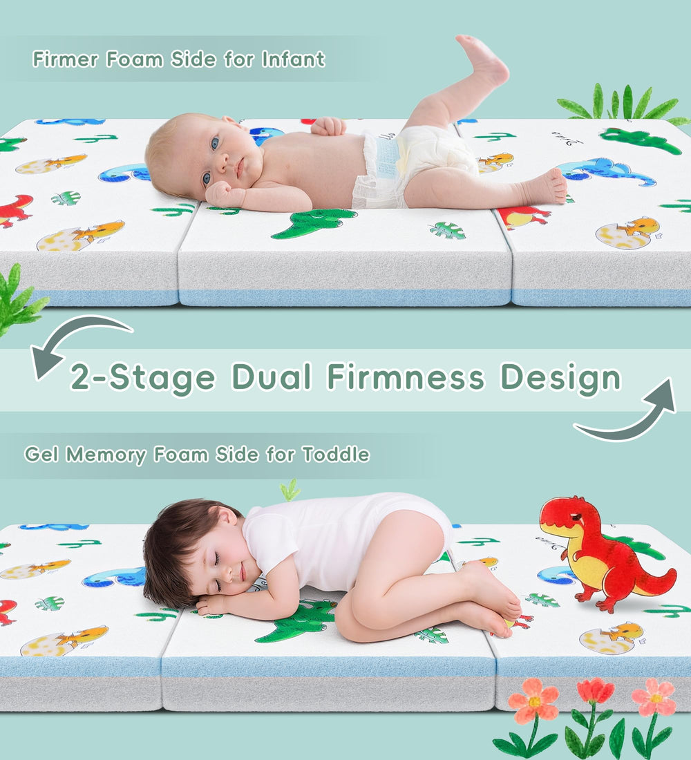 VRSHOAT 38x26x3 inch thickness adds extra padding for toddlers.