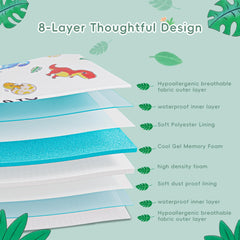 VRSHOAT dinosaur pattern enhances nap time and imaginative play.