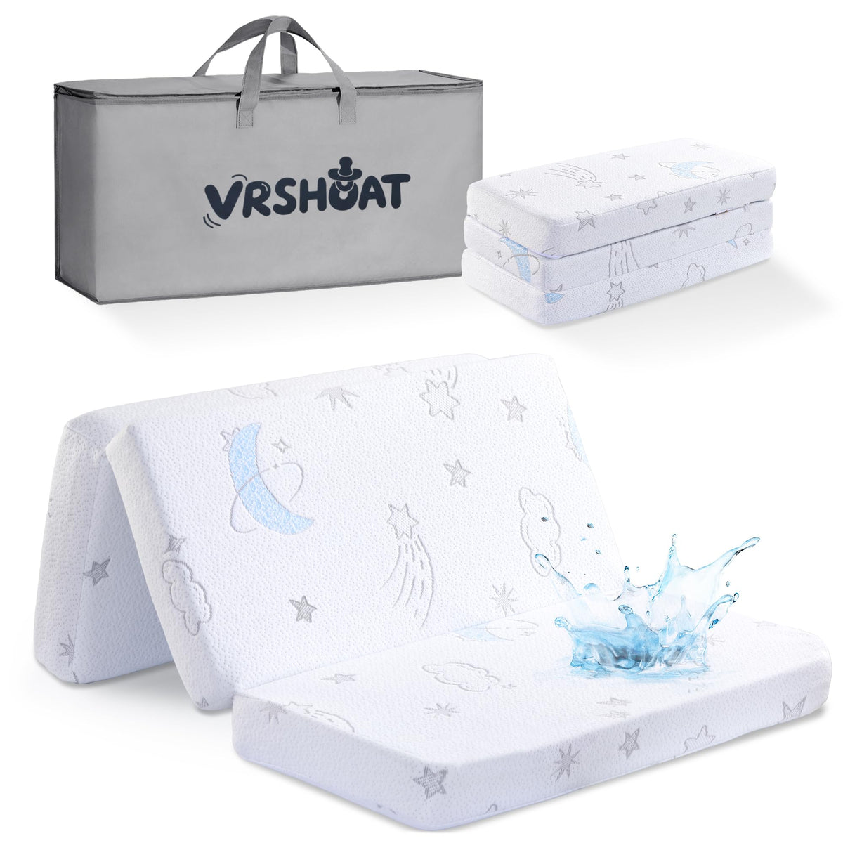 VRSHOAT pack n play mattress 38x26 fits playpens securely for nap time