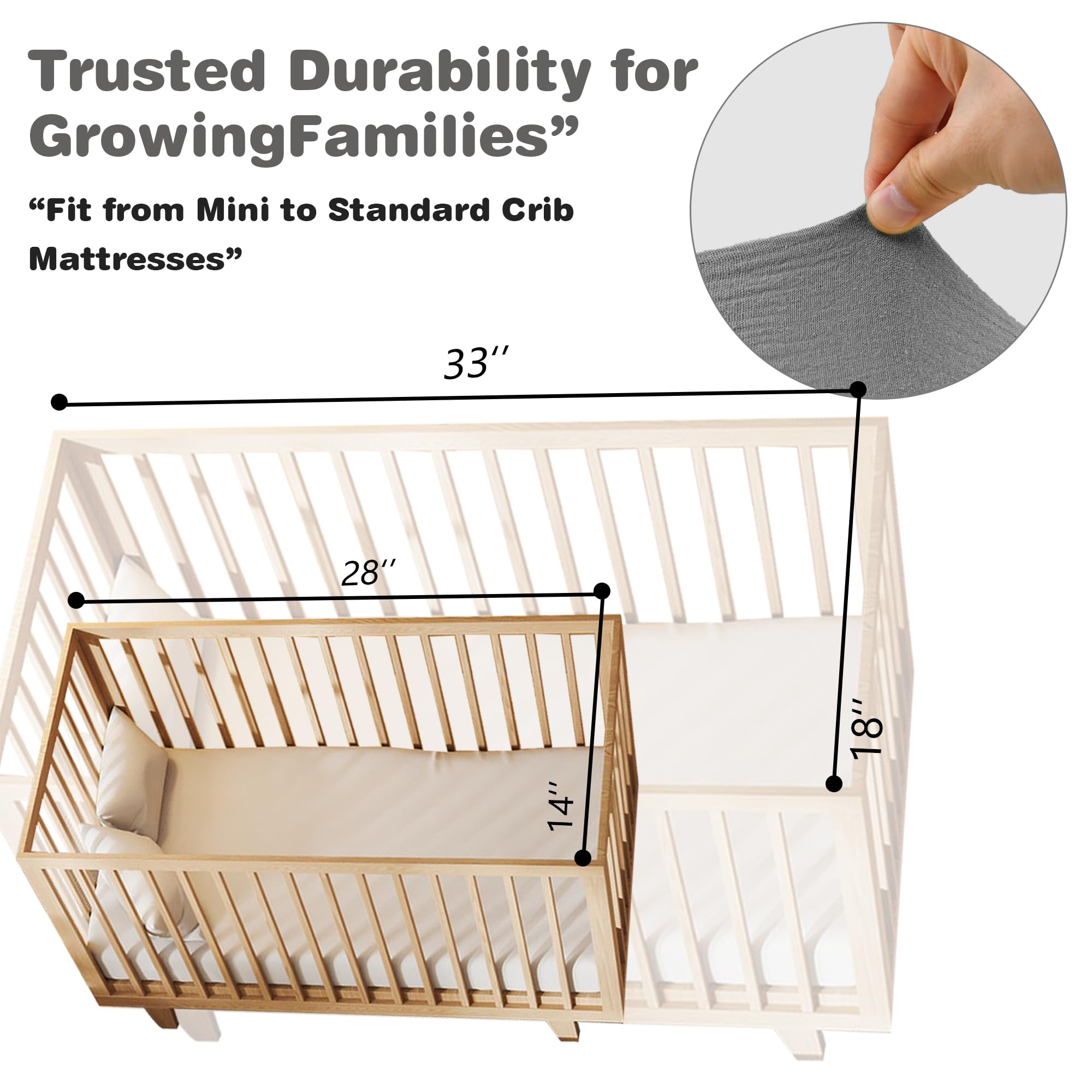 Vruelia oval and rectangle bassinet sheets stretch with baby
