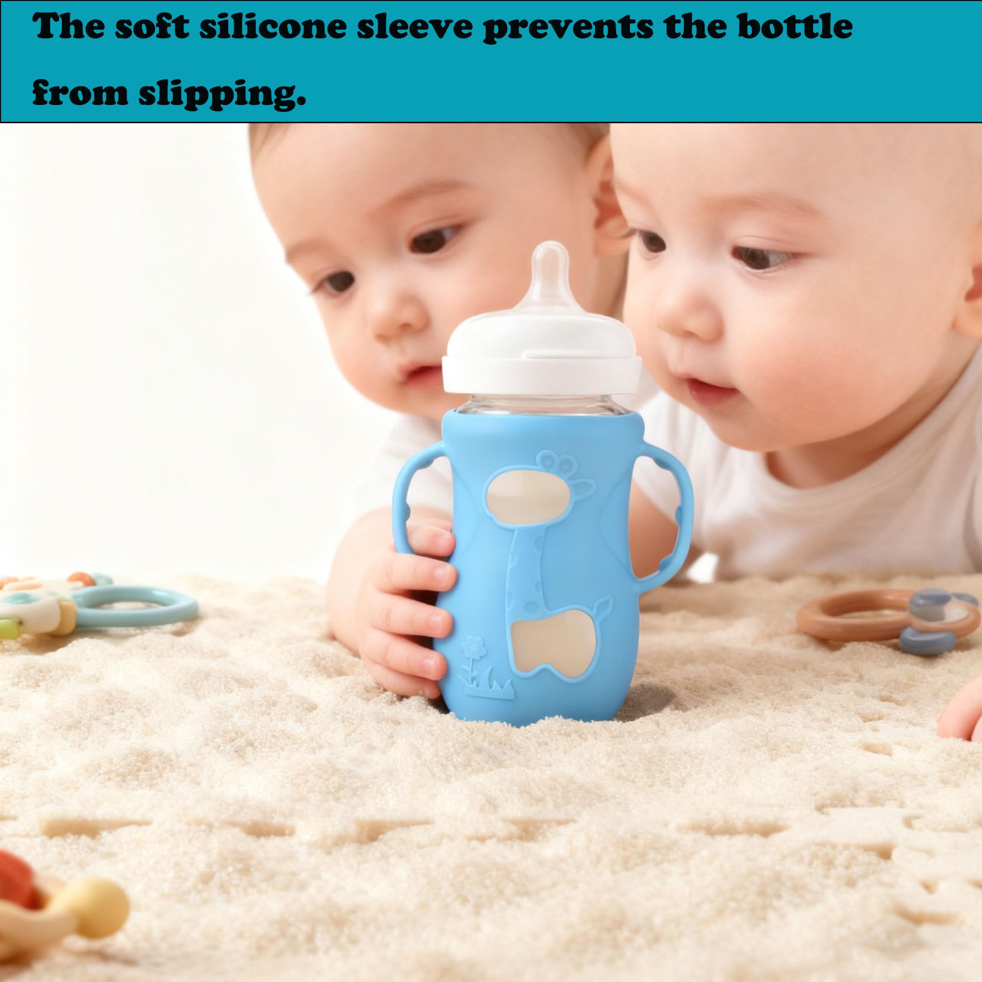 Vrufamt cushioned sleeve adds tactile cushioning during feeding.
