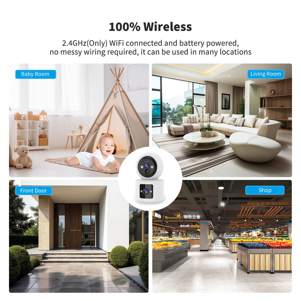 VSTARCAM 2.4 GHz Wi‑Fi keeps your indoor stream stable.