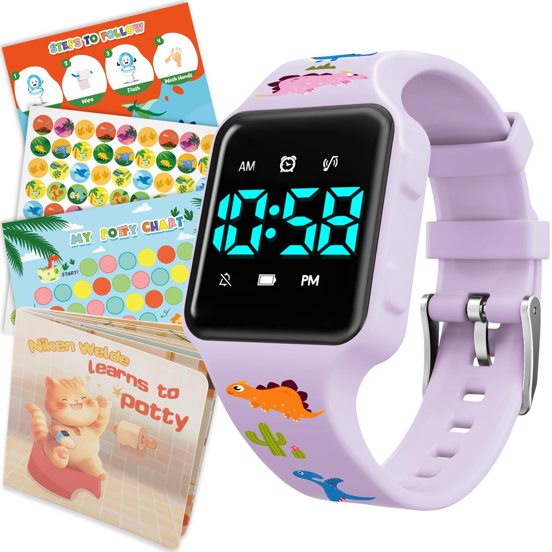 VTAIGE potty watch countdown alert for gentle reminders supporting toilet routines.