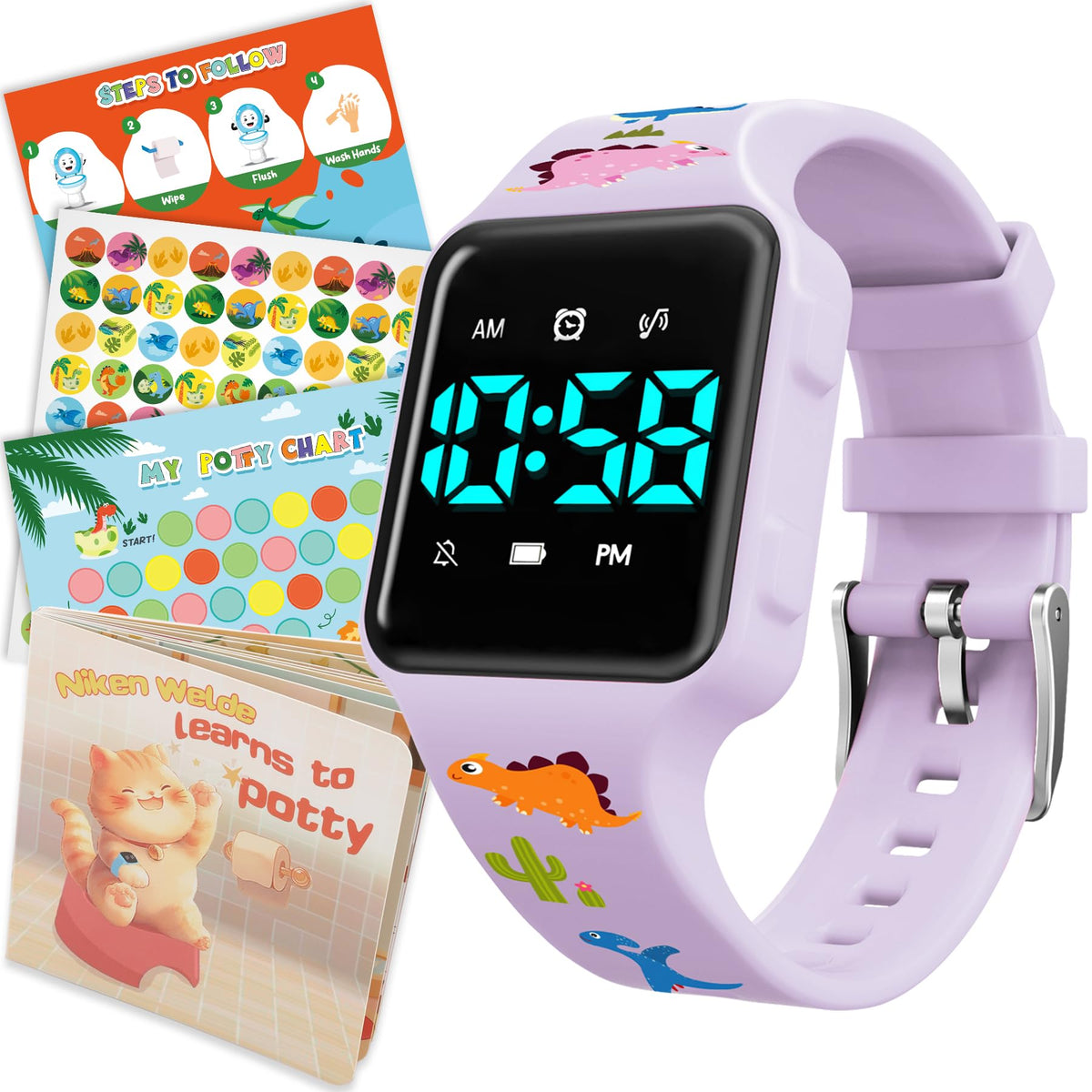VTAIGE potty watch countdown alert for gentle reminders supporting toilet routines.