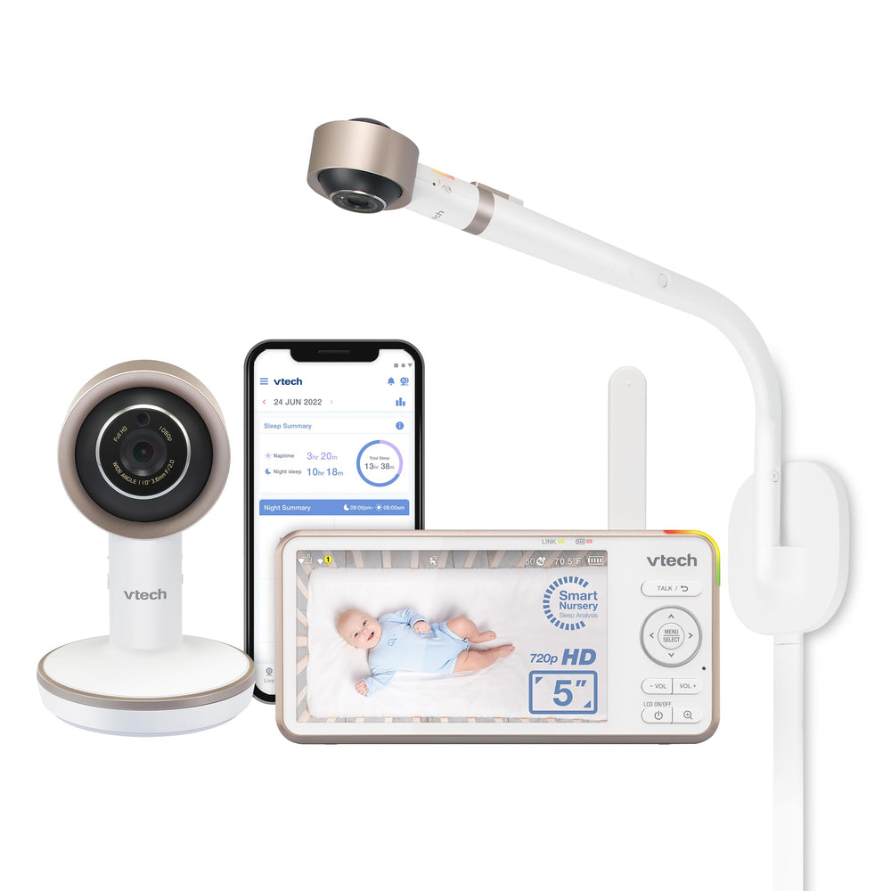 VTech VC2105 over-the-crib mount with wide baby view.