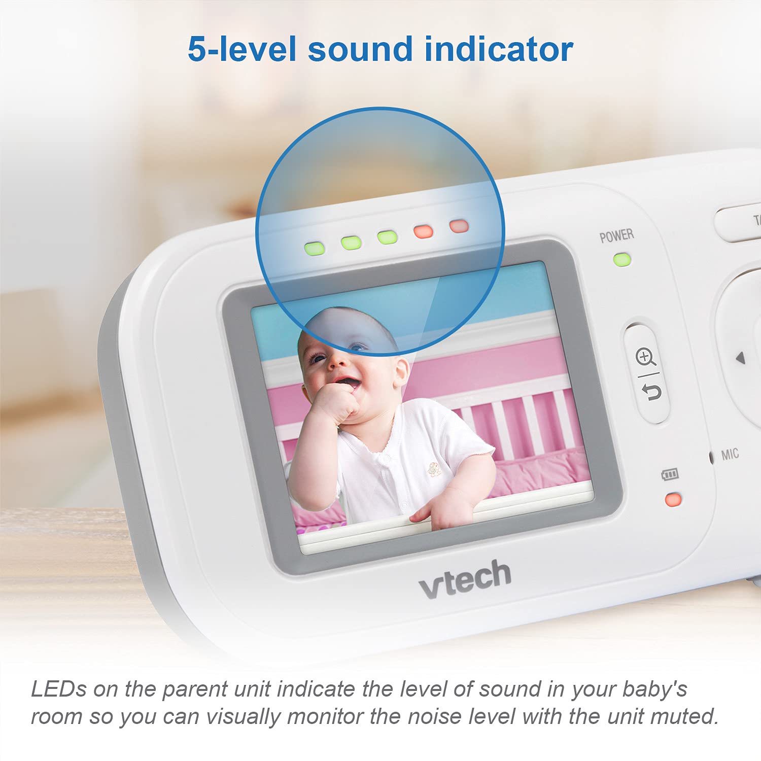 VTech VM320 digital video feed delivers reliable family monitoring.
