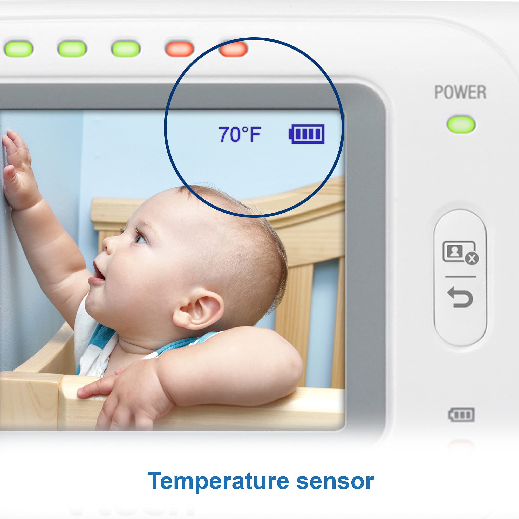 VTech VM320 long-range coverage supports monitoring from multiple rooms.