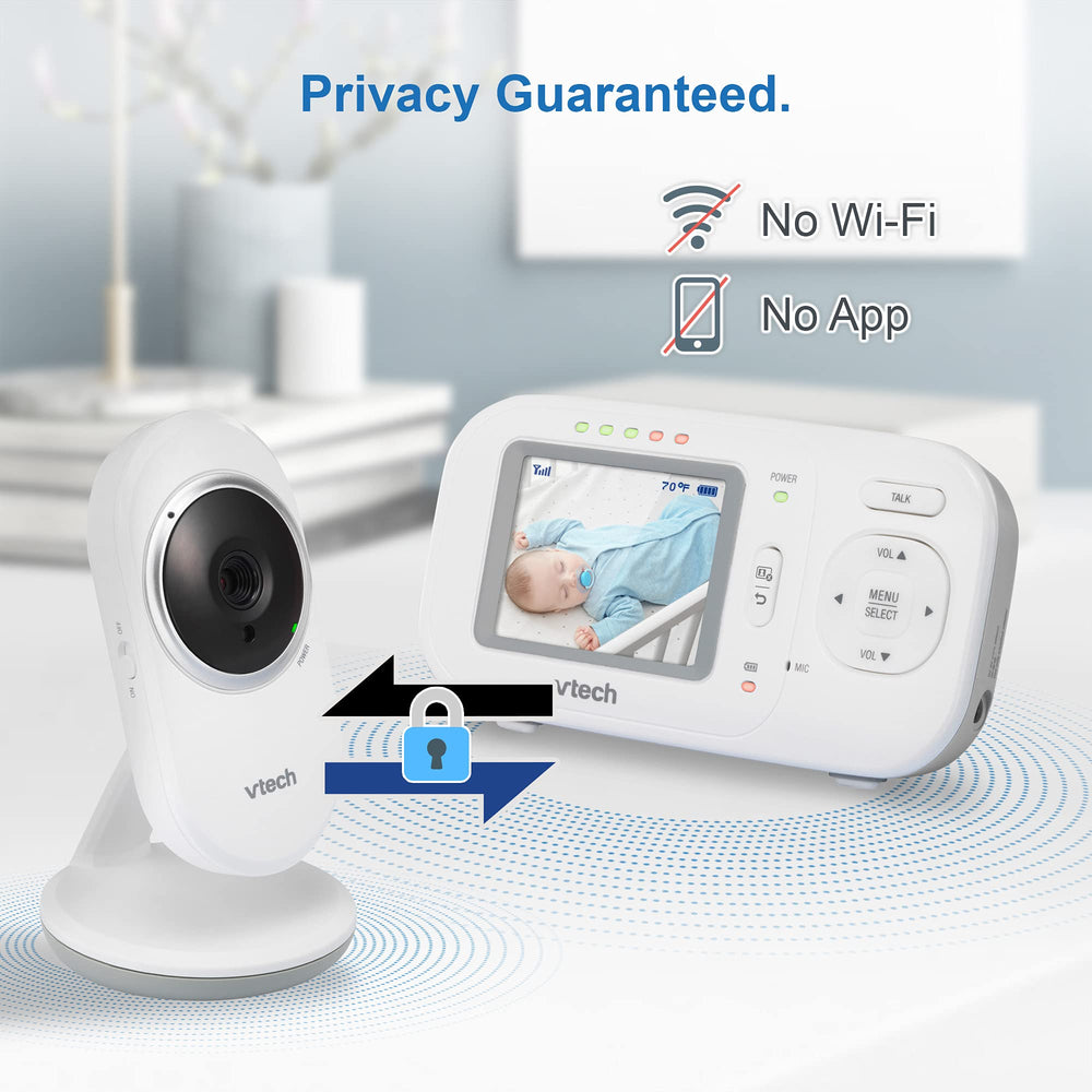 VTech VM320 temperature sensor display helps monitor baby's environment.