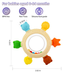 VTECHOLOGY brown bear teether with easy grip for tiny hands