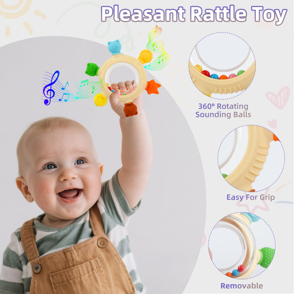 VTECHOLOGY blue cat teether to stimulate vision with bright color