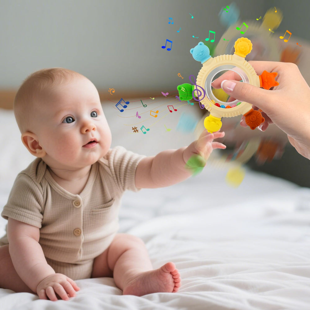 VTECHOLOGY baby teething ring set, gift-ready for newborns