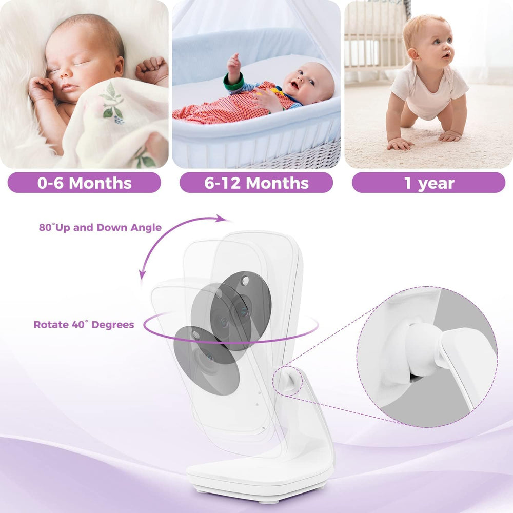 VTimes adjustable camera angle for flexible room coverage.