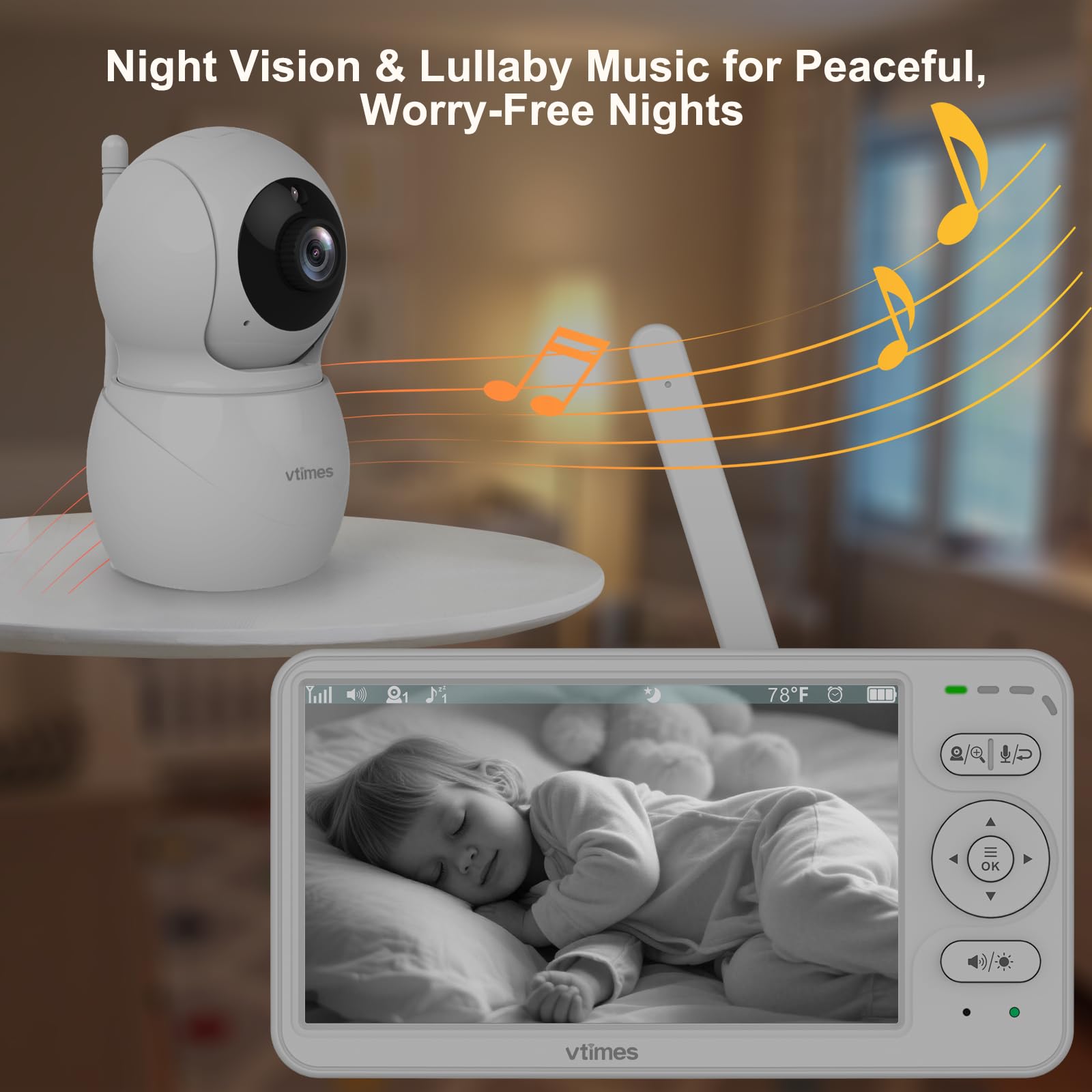 VTimes infrared night vision ensures visibility in low light without disturbance.