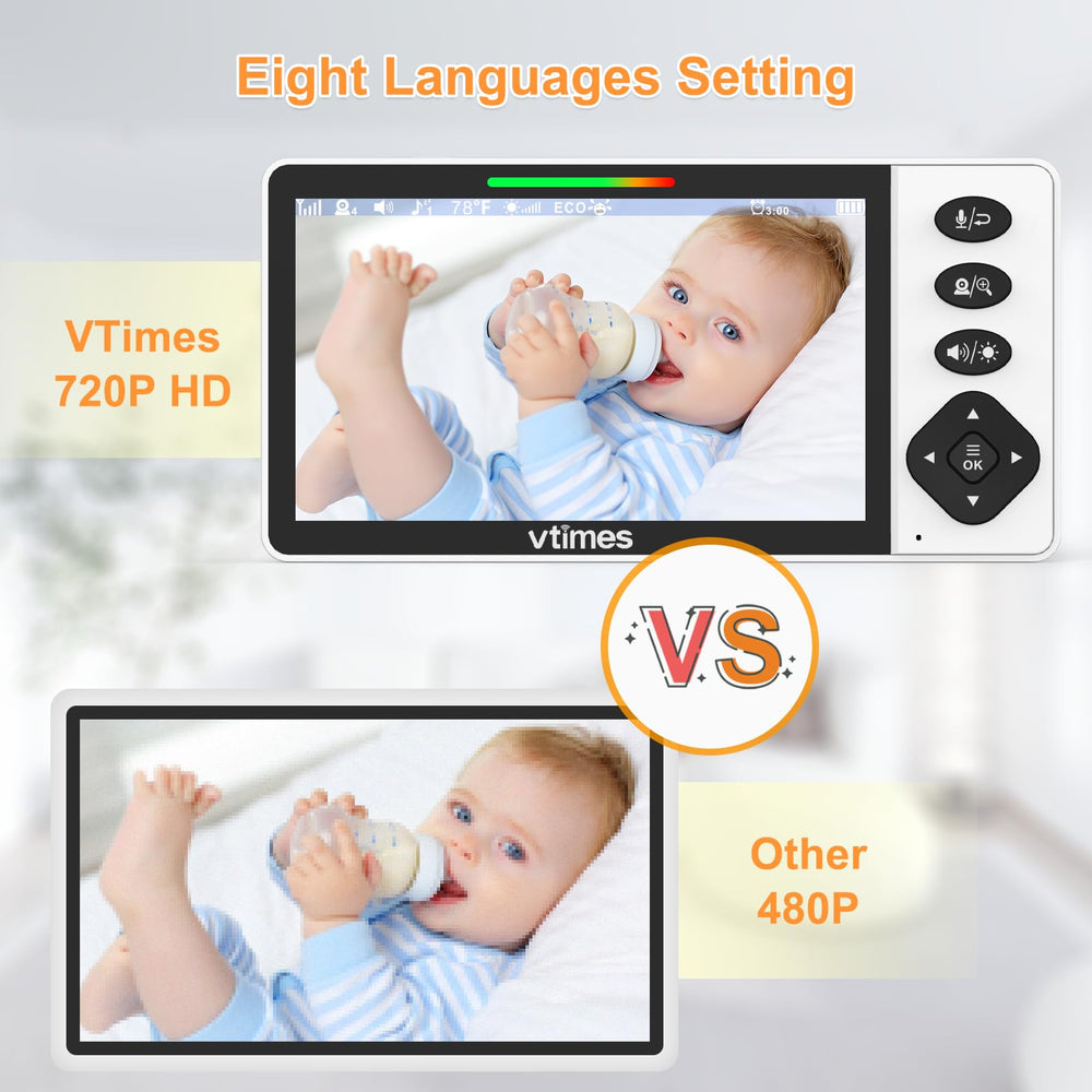 VTimes night light with eight colors comforts baby gently