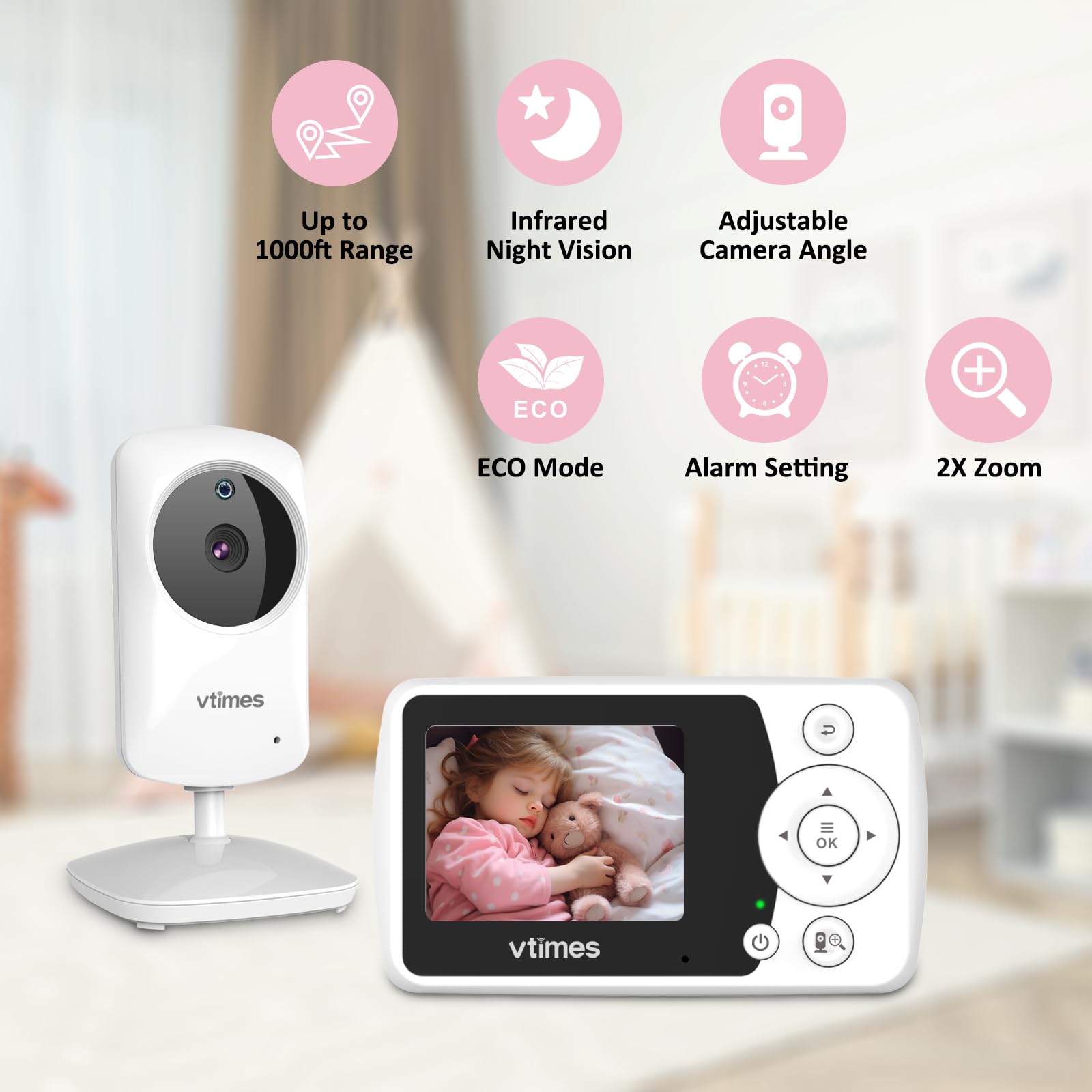 VTimes no-wifi secure connection 2.4GHz FHSS protects privacy.