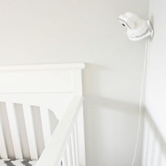 Vusee Adhesive nursery shelf stabilizes camera in tidy corner