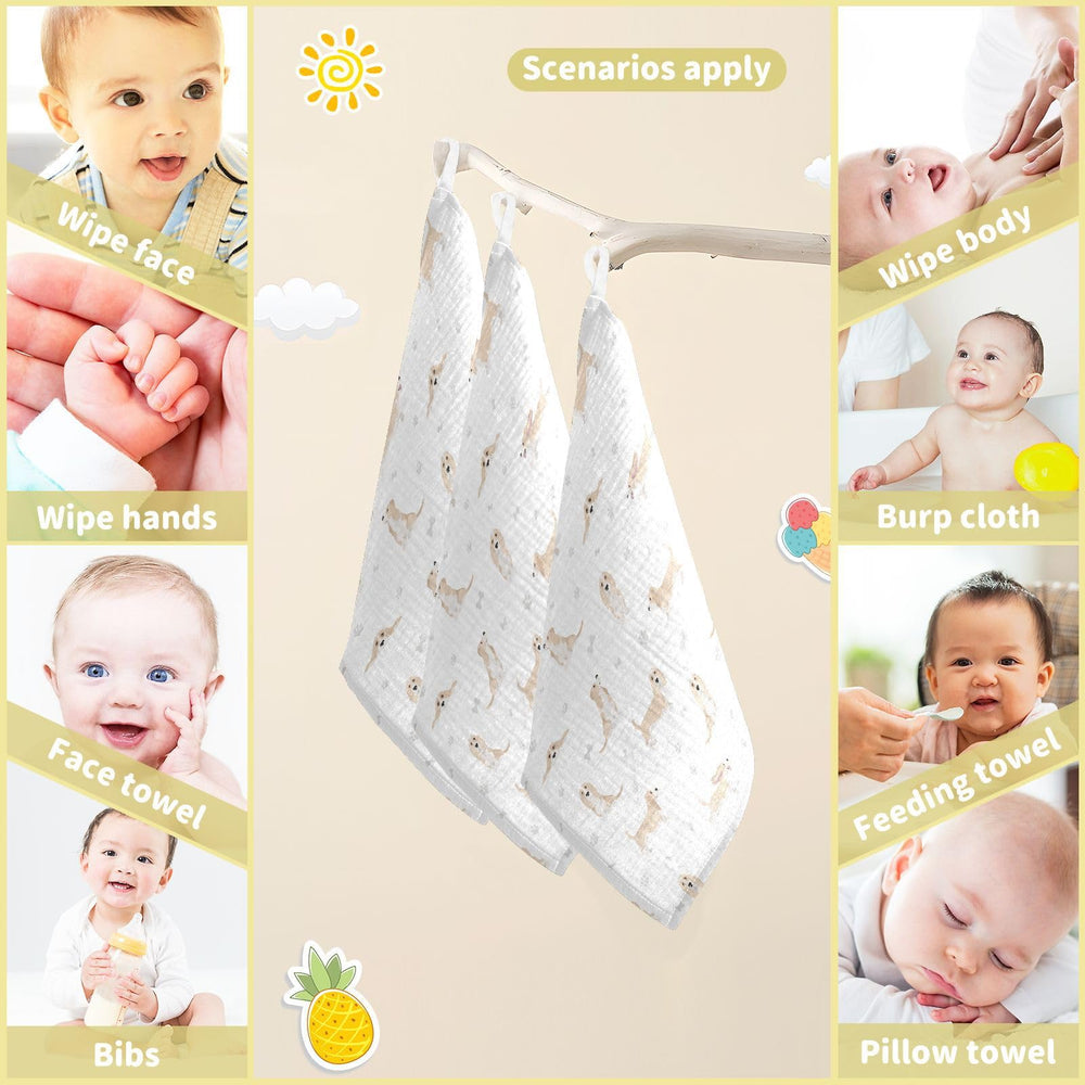 Close-up of vvfelixl washcloths with breathable cotton fibers for absorption