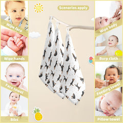 vvfelixl baby washcloths demonstrate versatility as wipes, burp cloths, or towels.