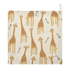 vvfelixl baby washcloth, giraffe safari print, ultra soft and absorbent for gentle bath time.