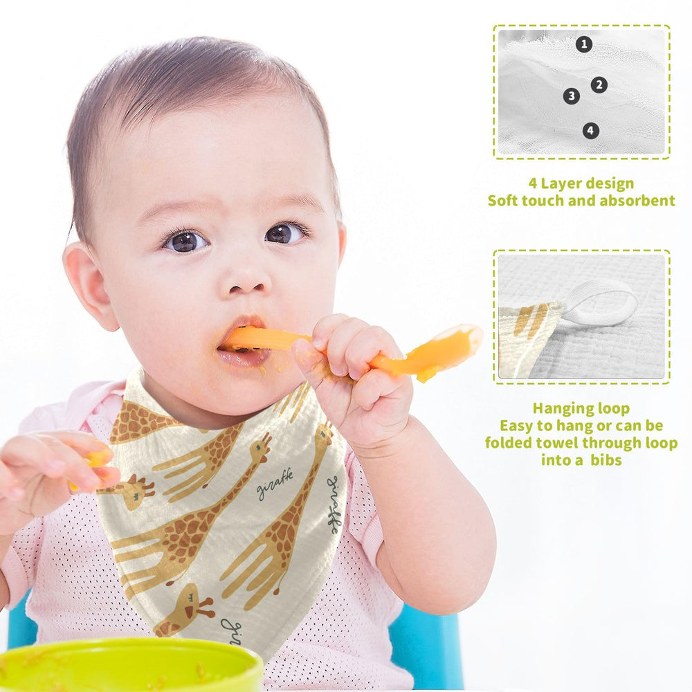 vvfelixl newborn care kit, giraffe print washcloths.
