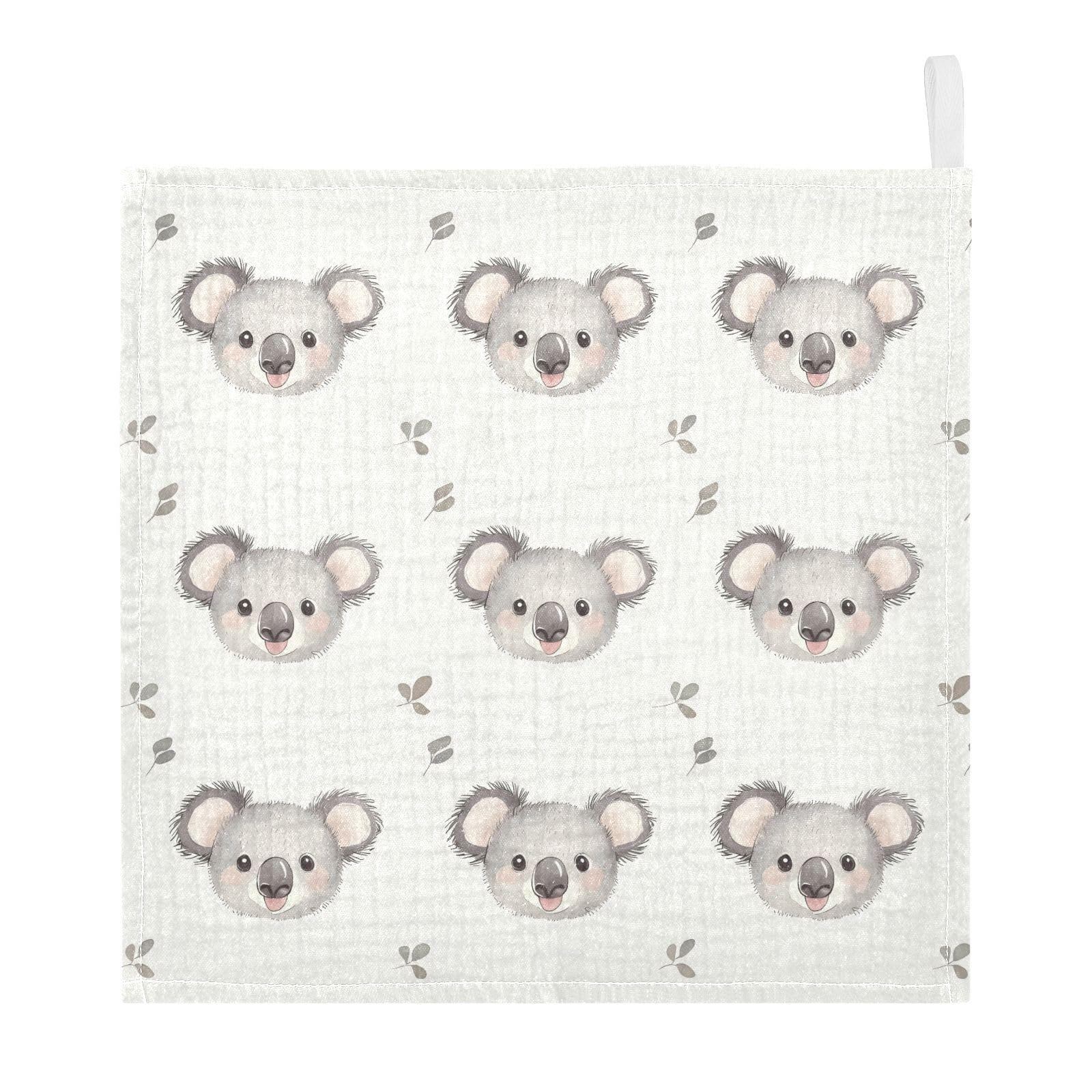 vvfelixl koala cartoon washcloth for gentle newborn care.