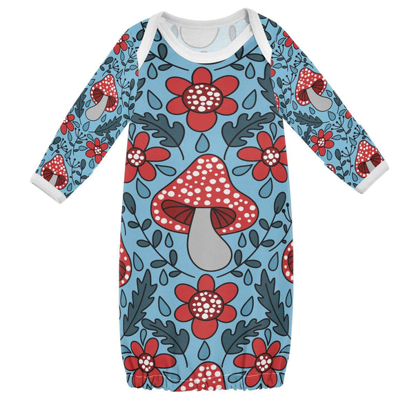 vvfelixl baby sleeper gown mushrooms flowers water drops soft cotton for gentle skin