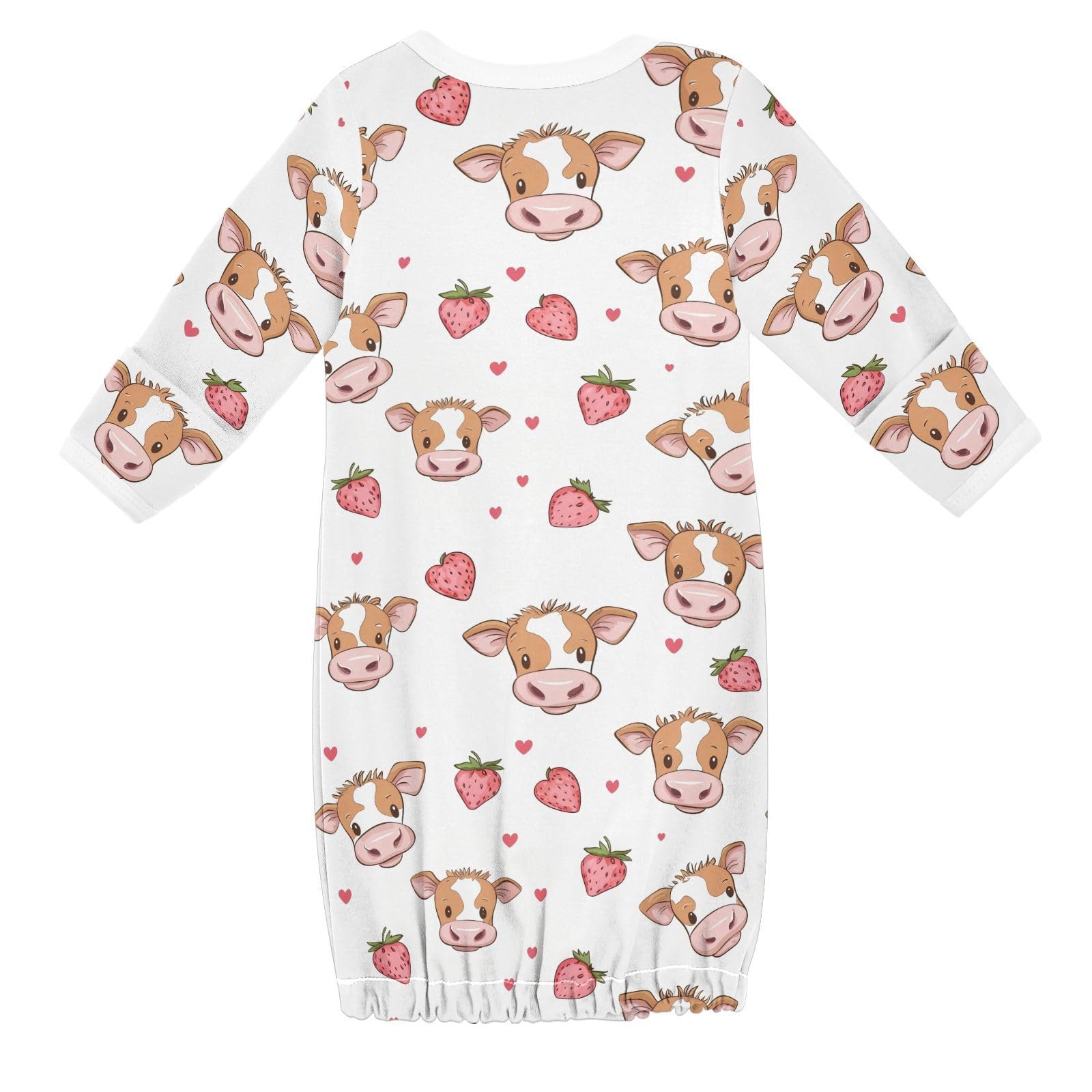 vvfelixl sleeper gown with pig design and easy-dress collar.