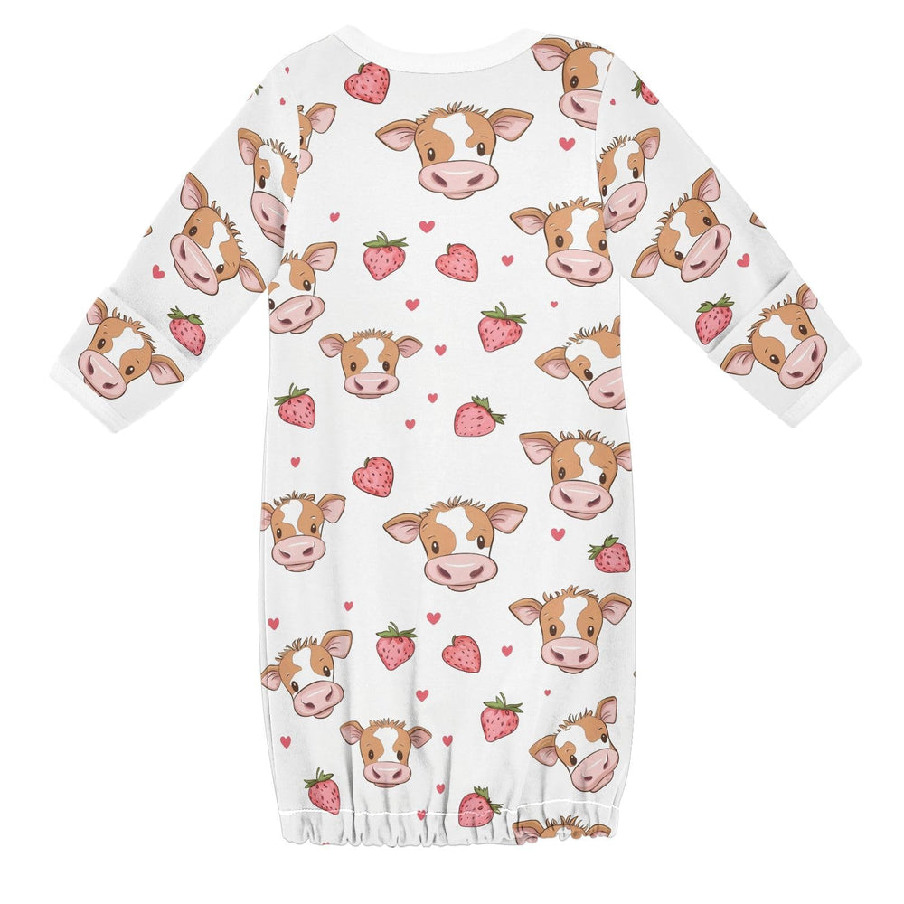 vvfelixl sleeper gown with pig design and easy-dress collar.