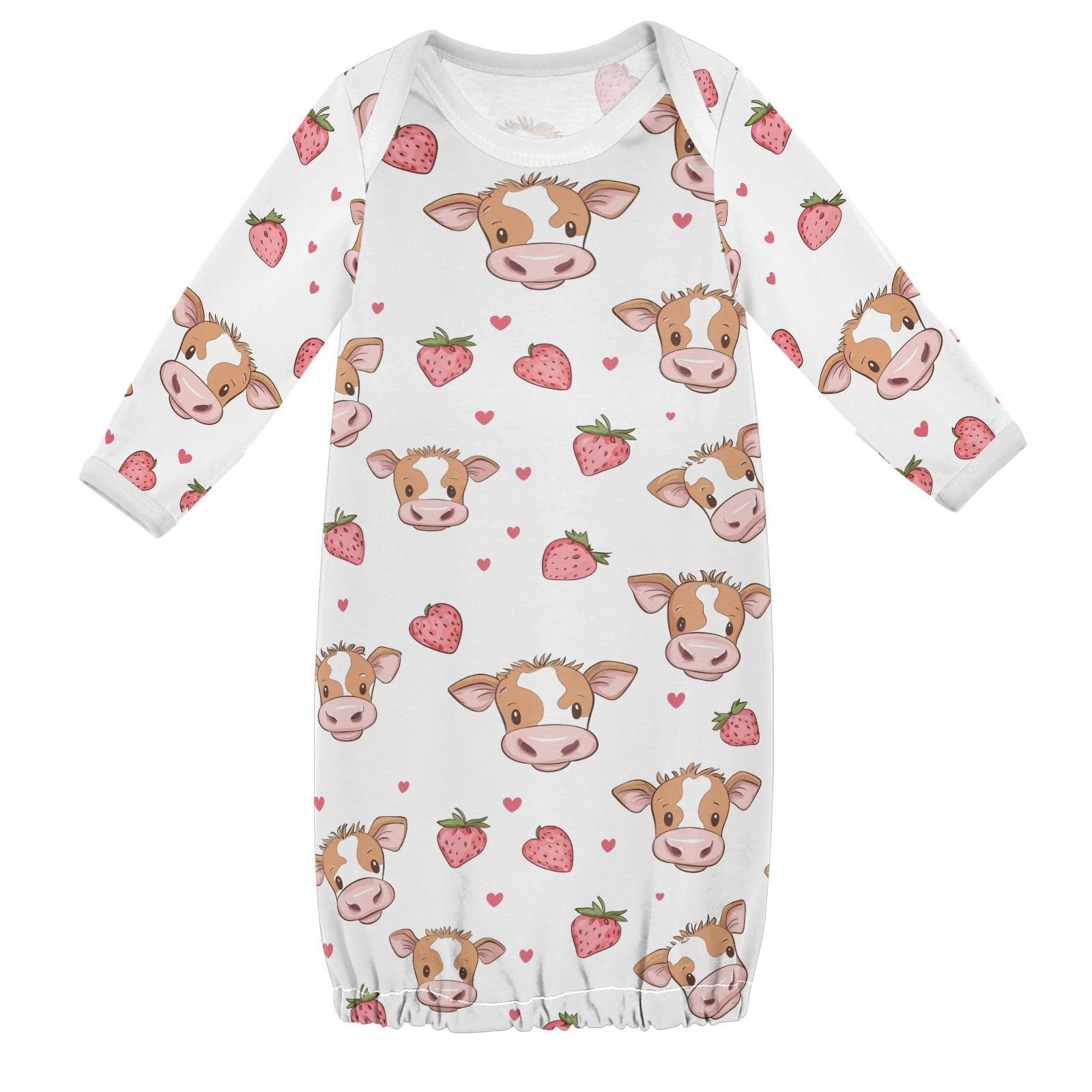 vvfelixl baby sleeper gown in soft pink cotton for gentle newborn wear.