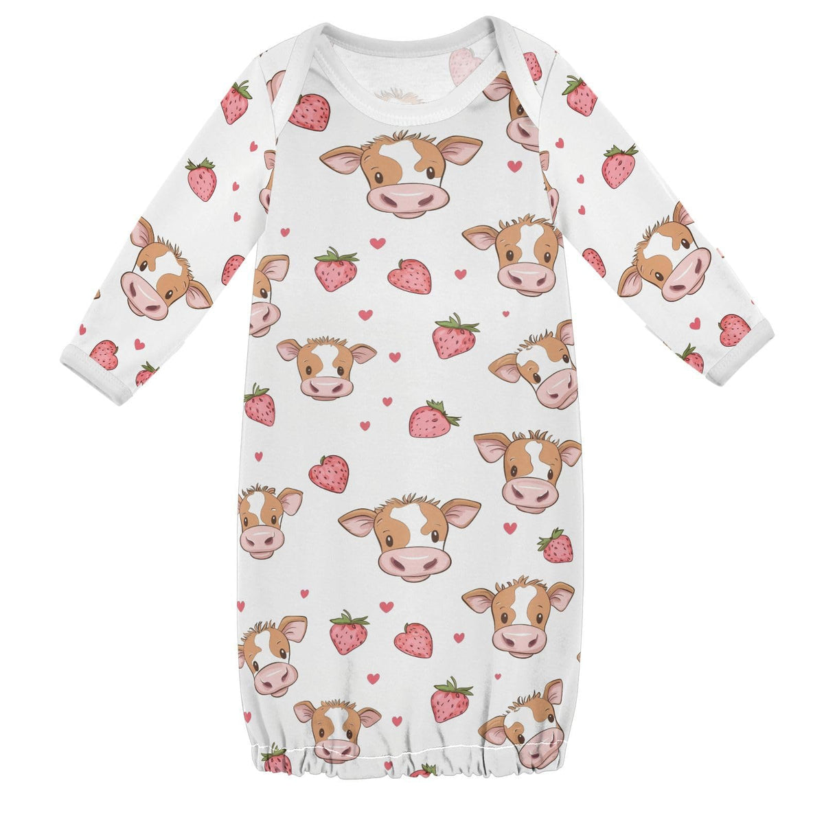 vvfelixl baby sleeper gown in soft pink cotton for gentle newborn wear.