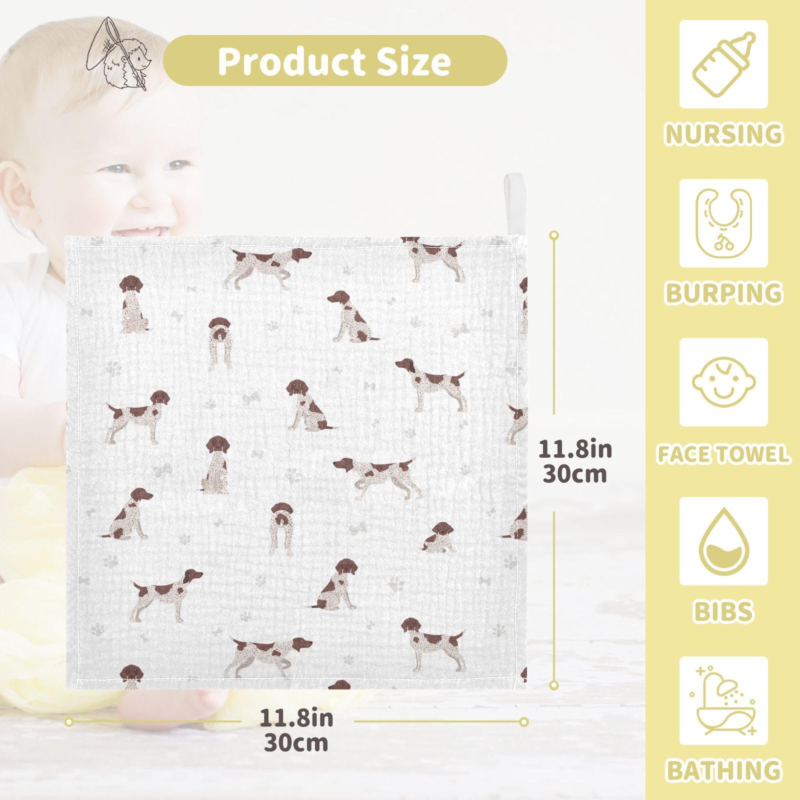vvfelixl baby washcloth natural color with soft fibers for sensitive skin