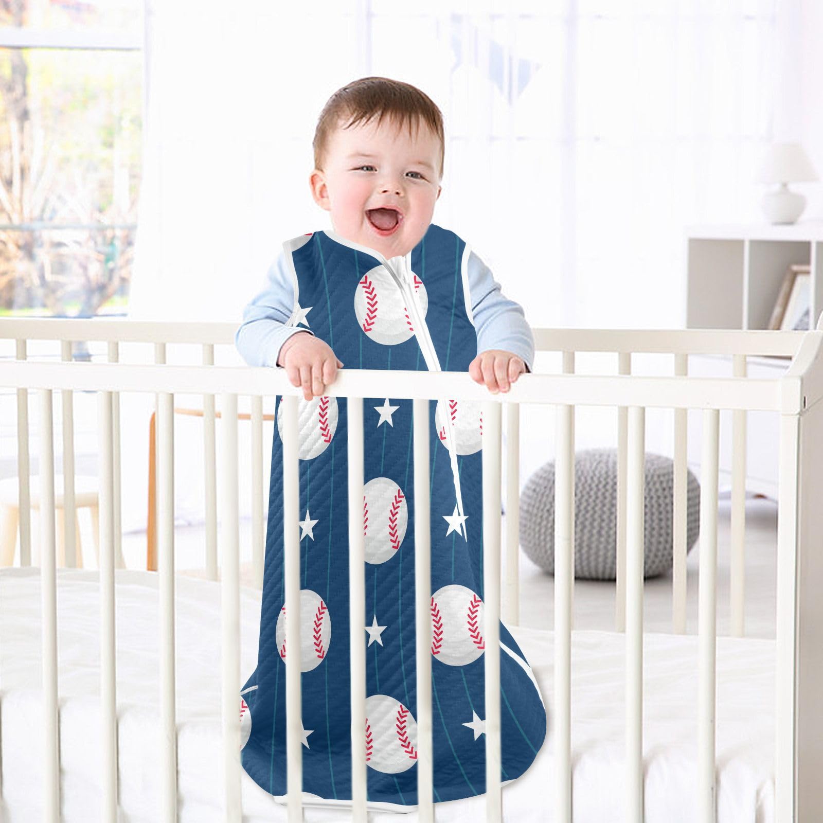vvfelixl baseball sleep sack roomy bottom supports active legs